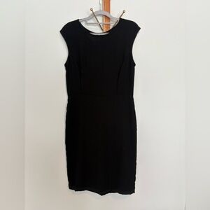 Black crepe semi-fitted Banana Republic dress